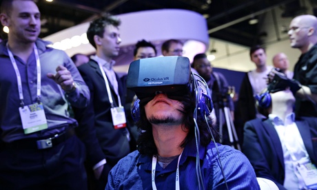 man wearing occulus rift