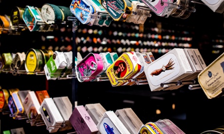 Tins on display at Tincan in London