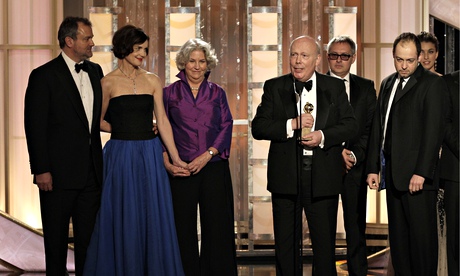 The team behind Downton Abbey at the 2012 Golden Globe awards.