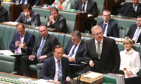 The Minister for Immigration Scott Morrison during question time in the House of Representatives, Tuesday 26th August 2014  #politicslive Photograph  by Mike Bowers for The Guardian Australia