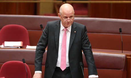 Senator David Leyonhjelm during debate in the senate chamber this morning in Parliament House in Canberra, Wednesday 24th September 2014 #politicslive Photograph  by Mike Bowers for The Guardian Australia
