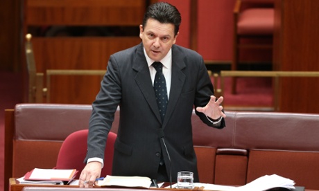 Independent South Australian senator Nick Xenophon during debate in the senate chamber this morning in Parliament House in Canberra, Wednesday 24th September 2014 #politicslive Photograph  by Mike Bowers for The Guardian Australia
