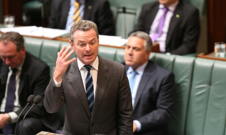 The Minister for Education Christopher Pyne during question time in the House of Representatives this afternoon, Wednesday 24th September 2014  #politicslive Photograph  by Mike Bowers for The Guardian Australia