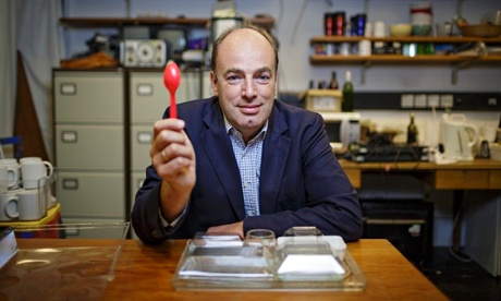 Charles Spence in his lab