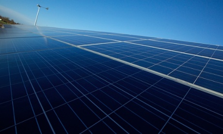 Lark Energy’s Wymeswold Airfield in Leicestershire, one of the largest solar farm in the UK.