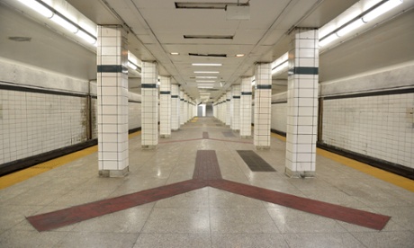 Lower Bay, a ghost station, on Toronto's subway system.