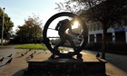 A sculpture in Port Talbot celebrates the town’s metalworkers