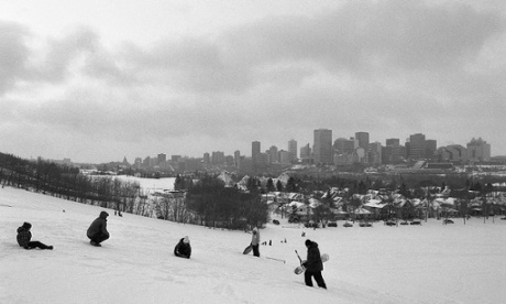 Tobogganers at Gallagher Park.