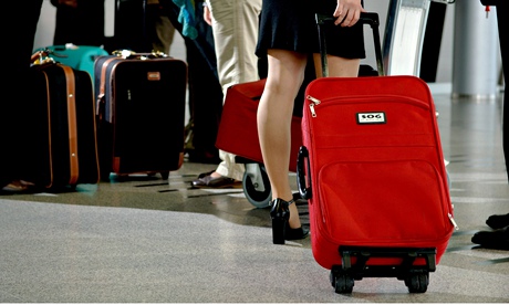 People at airport with luggage