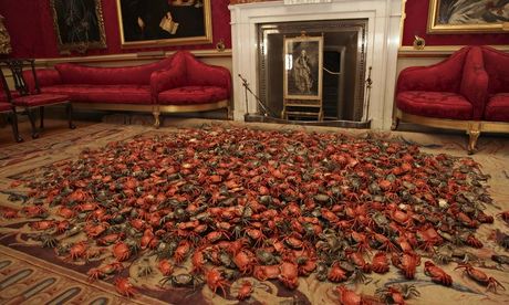 Ai Weiwei's He Xie – the sea of porcelain crabs refers to censorship, playing on the similar-soundin