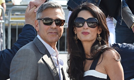 George Clooney and Amal Alamuddin in Venice
