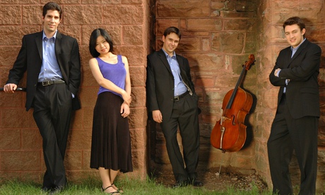 Escher String Quartet: gravely beautiful tone and very strictly rationed vibrato. 