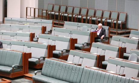 The father of the house Phillip Ruddock after question time.