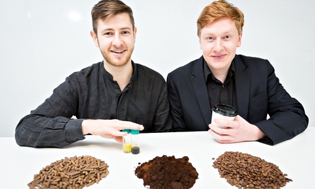 Arthur Kay (left) and Benjamin Harriman, founders of bio-bean, which uses coffee grounds to make fue