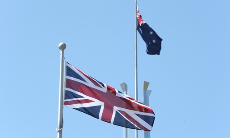The Union Jack flutters around Parliament House to mark a visit by the speaker of the House of Commons John Bercow this morning.