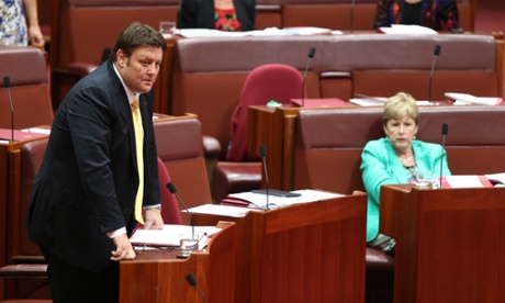 The Leader of the PUP in the senate Glenn Lazarus moves a motion to establish a committee to inquire into certain aspects of the Queensland government.
