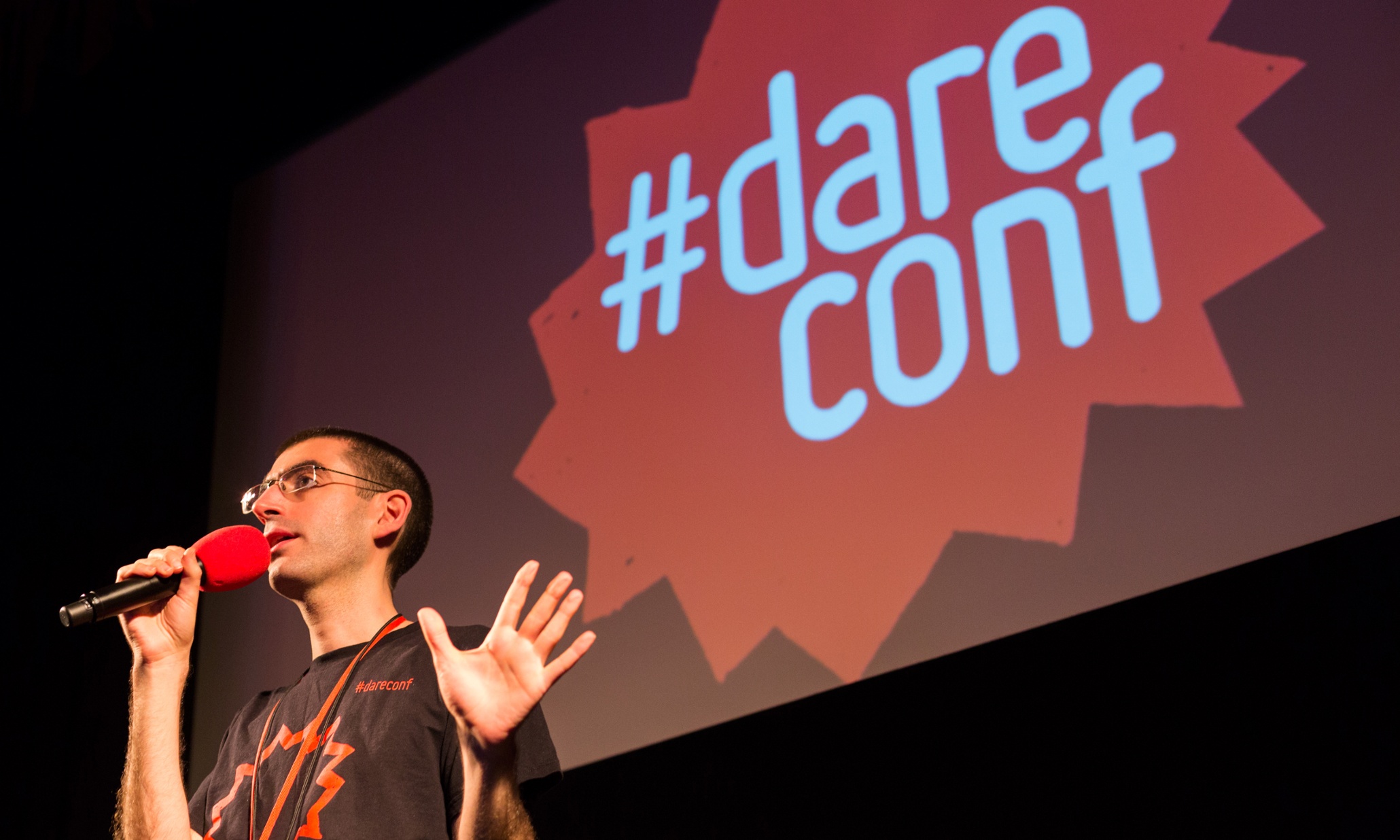 #dareconf organiser Jonathan Kahn introducing the event.