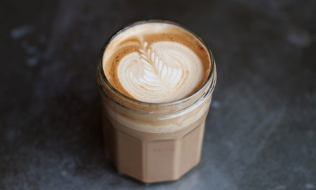 Coffee served in jamjar at Silo in Brighton