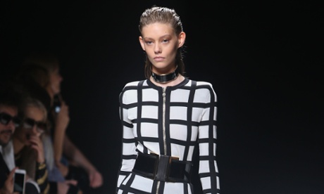 Geometry on the Balmain runway.