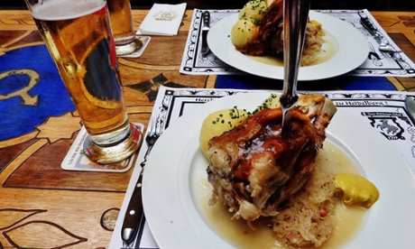 German roasted pork knuckle