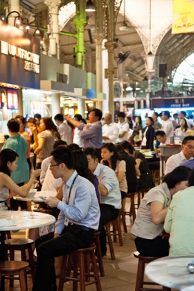 Market eating in Singapore