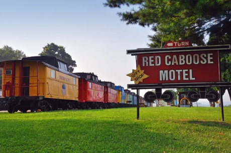 The Red Caboose Motel.