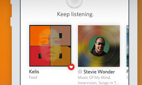 Rdio's redesign focuses on a scrolling 