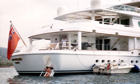 Robert Maxwell on his yacht in 1991