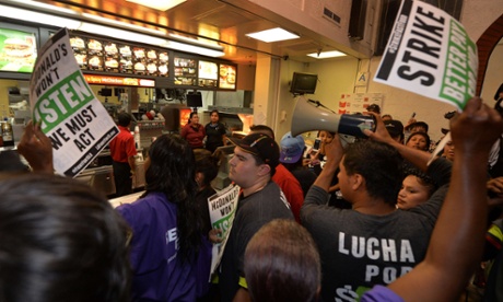US Money McDonalds fast food protest