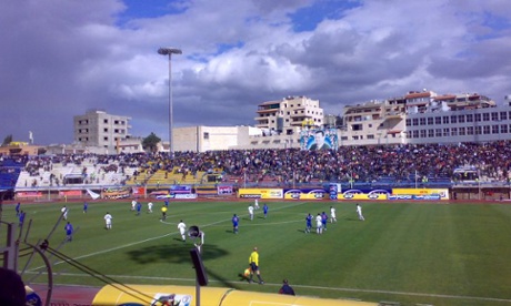 The Khaled bin Walid Stadium in Homs, Syria in 2009 before the civil war.