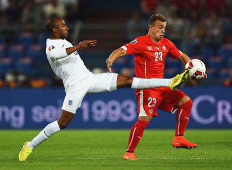 Fabian Delph makes another challenge, this time he gets the ball.