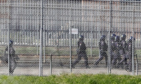 Riot police at the Villawood detention centre in 2011
