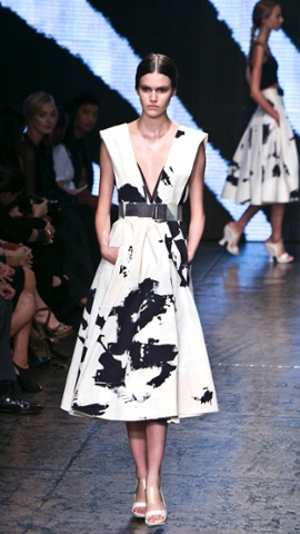 black & white dress