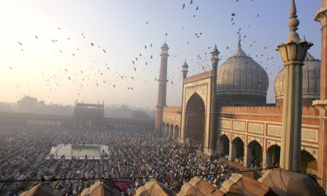 The beautiful Jama Masjid mosque in Delhi, India.