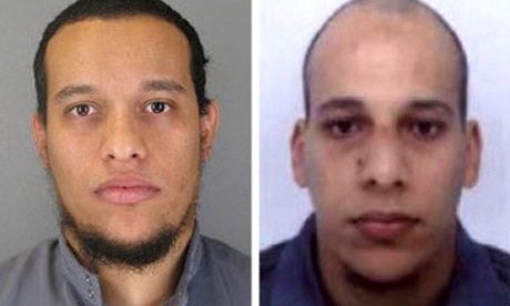 Brothers Said Kouachi, aged 34, (L) and Cherif Kouachi, aged 32.