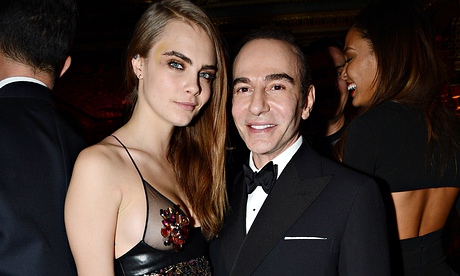 John Galliano with Cara Delevingne, 2014
