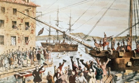 The Destruction of Tea at Boston Harbor