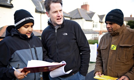 Nick Clegg canvassing in Sheffield Hallam