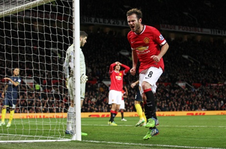 Juan Mata misses his chance to equalise.