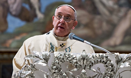 Pope Francis in the Sistine Chapel