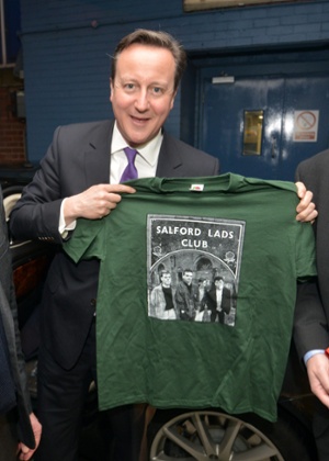 David Cameron with Smiths T-shirt