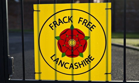Anti-fracking sign on a gate in Little Plumpton, Lancashire.