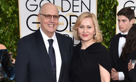 Jeffrey Tambor, left, and Kasia Ostlun at the Golden Globes.
