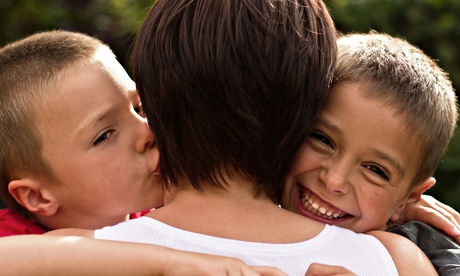 Two Brothers showing Love to there Mum 