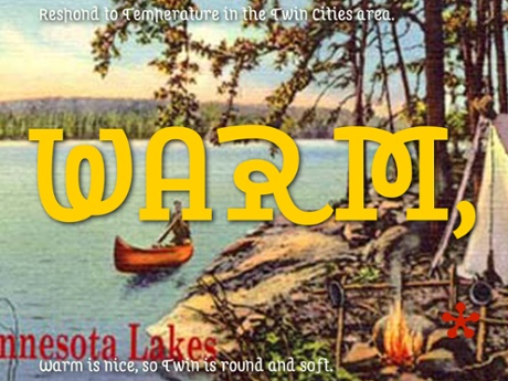 A font for the twin cities of Minneapolis and St Paul