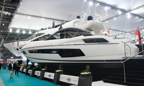 Sunseeker Yachts on display at London Boat show
