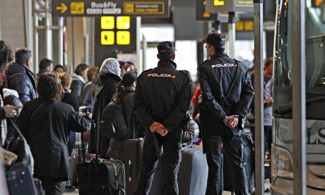 Madrid airport police