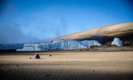 Will Gadd ice climbing on Kilimanjaro, Tanzania - Africa.