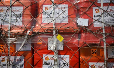 Emergency supplies for Ebola crisis in Sierra Leone.