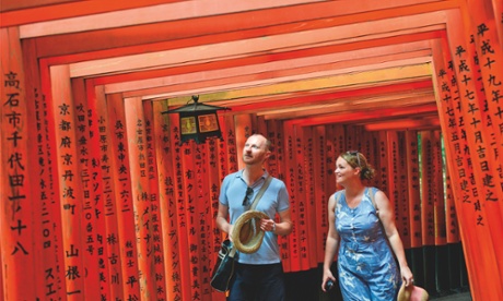 With friend Emma at the Fushimi shrine